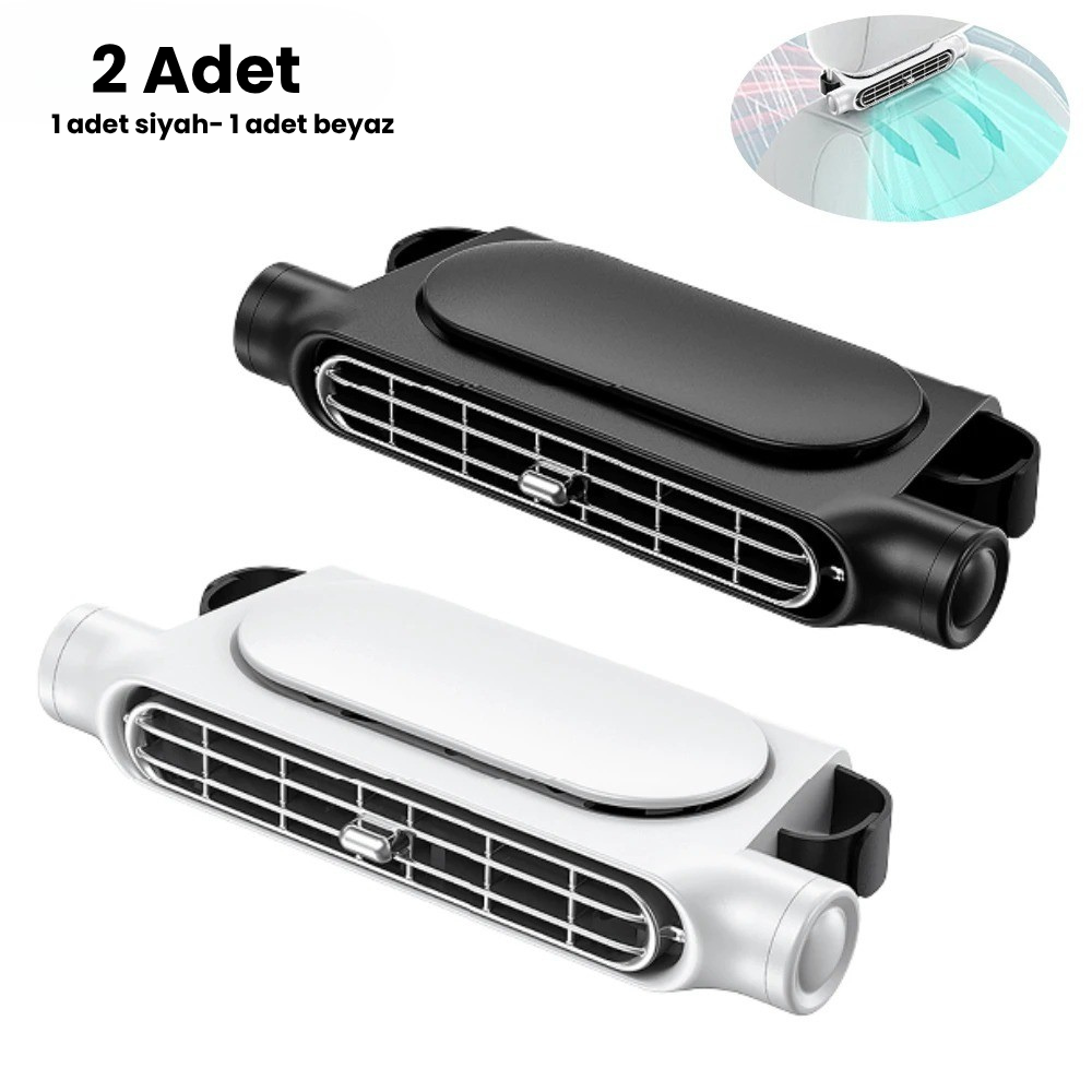 BreeziCar™ Araç Koltuğu Mini Klima Fanı – 3 Kademeli Serinlik, Anında Konfor