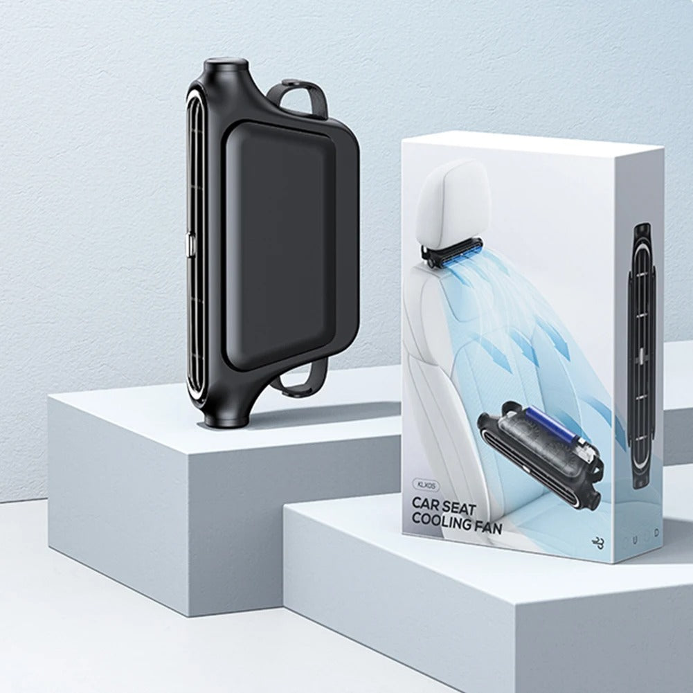 BreeziCar™ Araç Koltuğu Mini Klima Fanı – 3 Kademeli Serinlik, Anında Konfor
