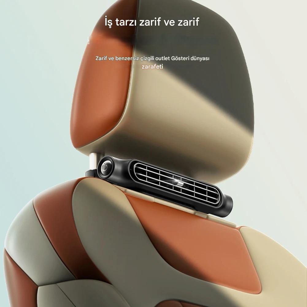 BreeziCar™ Araç Koltuğu Mini Klima Fanı – 3 Kademeli Serinlik, Anında Konfor